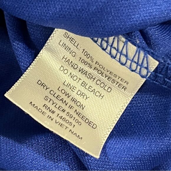 Monteau Blue and White Striped short sleeve Dress size large - Picture 10 of 12